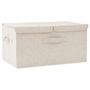 Voir la diapositive 2 : VIDAXL Boîte de rangement Tissu 50x30x25 cm Creme