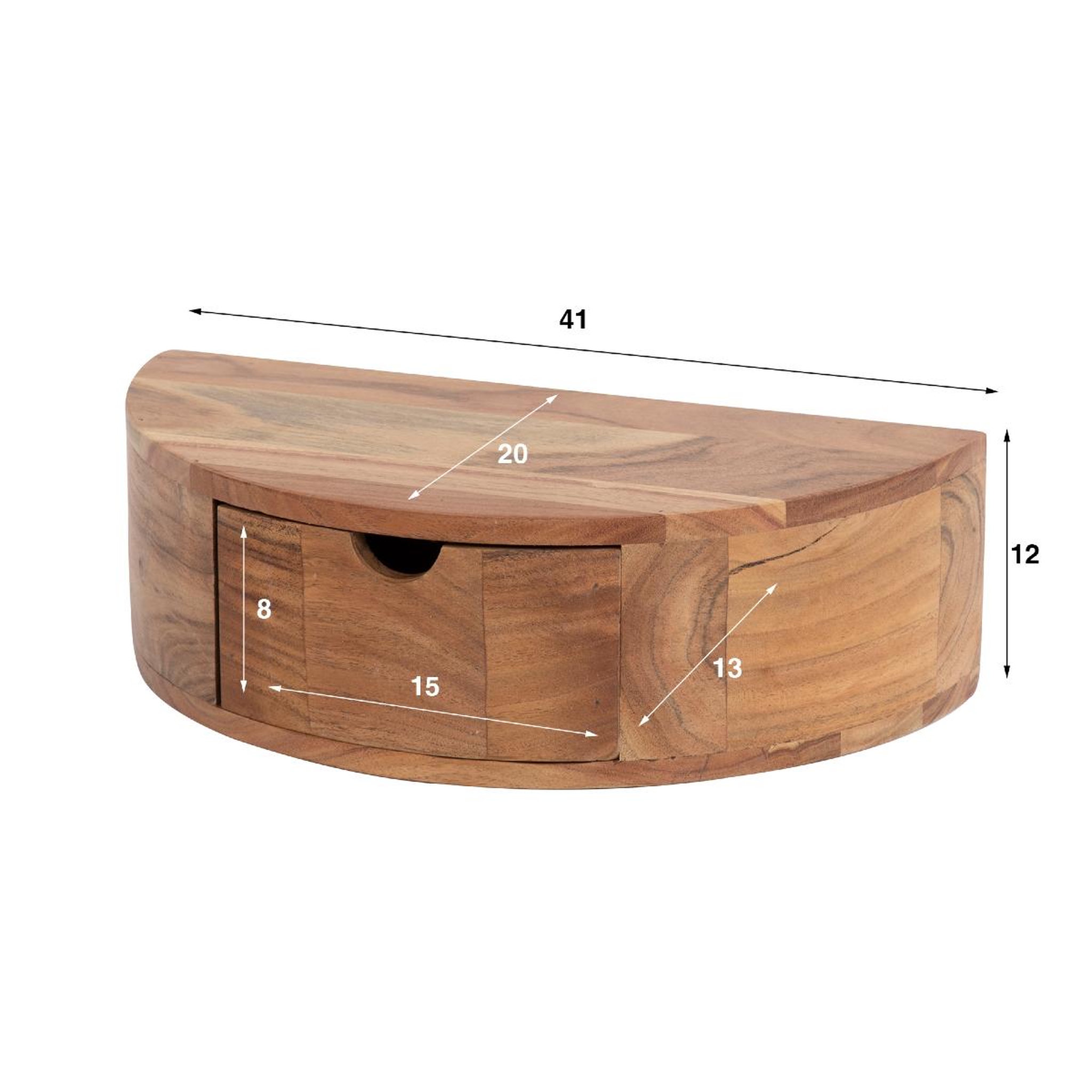 Voir la diapositive 6 : JLC KREATION Table de chevet en bois massif curva 1 tiroir