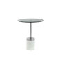 Voir la diapositive 2 : Paris Prix Table d'Appoint en Marbre  Lana  53cm Gris & Blanc