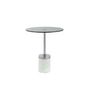 Voir la diapositive 2 : Paris Prix Table d'Appoint en Marbre  Lana  53cm Gris & Blanc