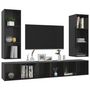 Voir la diapositive 3 : VIDAXL Meubles TV muraux 4 pcs Noir brillant Bois d'ingenierie
