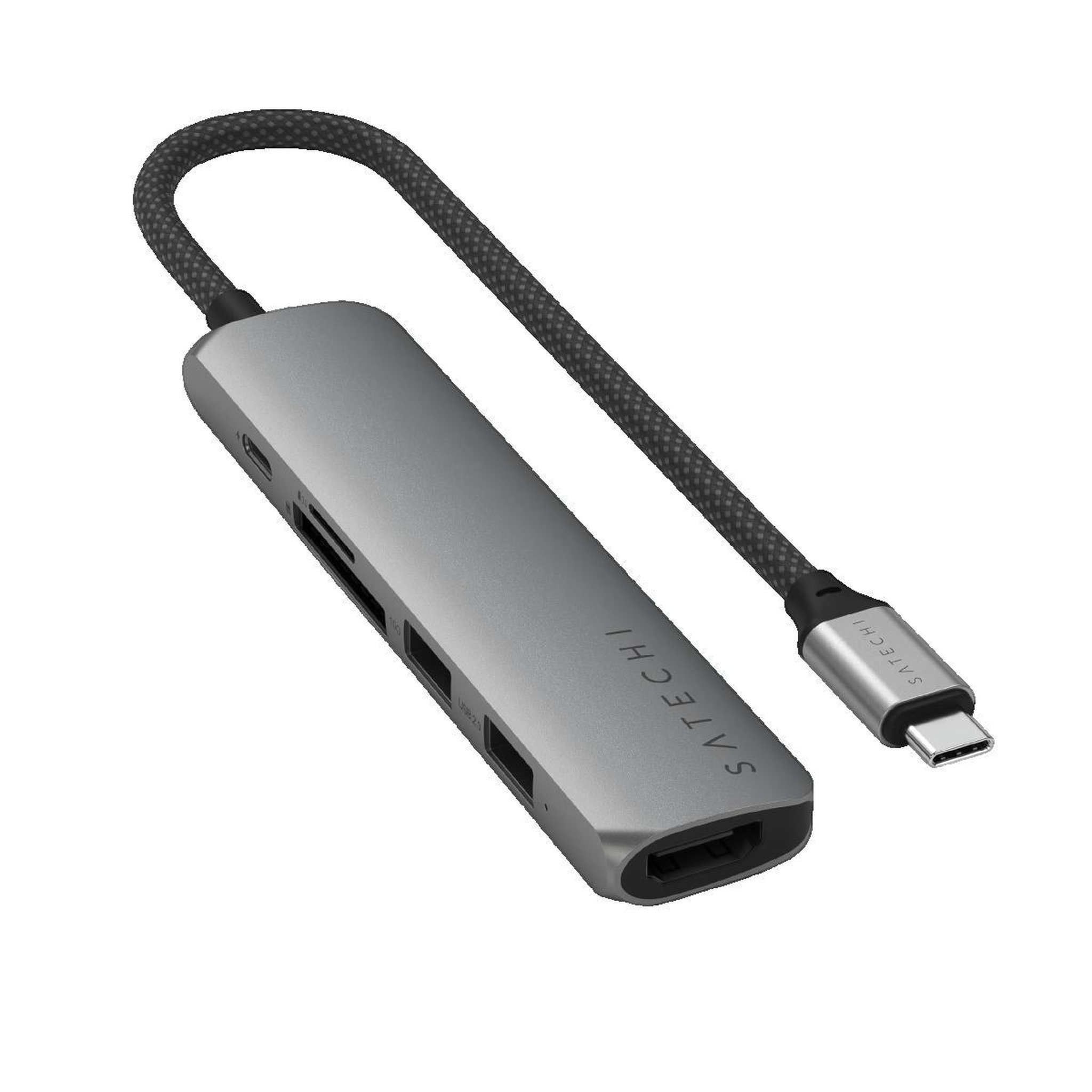 SATECHI Hub USB-C Satechi Slim Multiport 6-en-1 Gris Sidéral