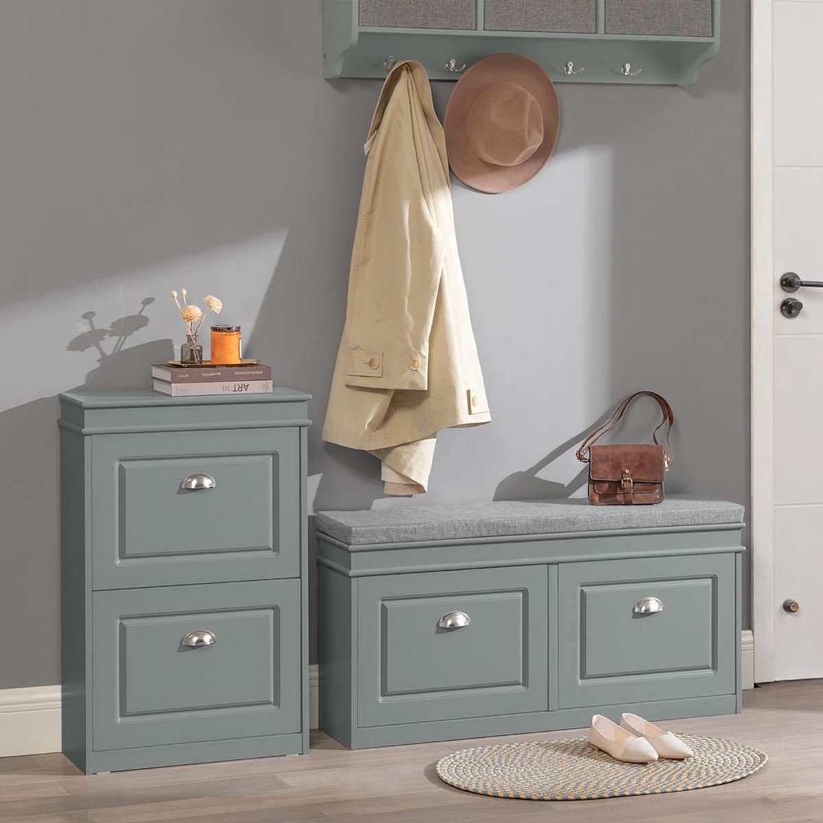 SOBUY SoBuy - Banc de rangement à chaussures avec 2 tiroirs - Classique - FSR64