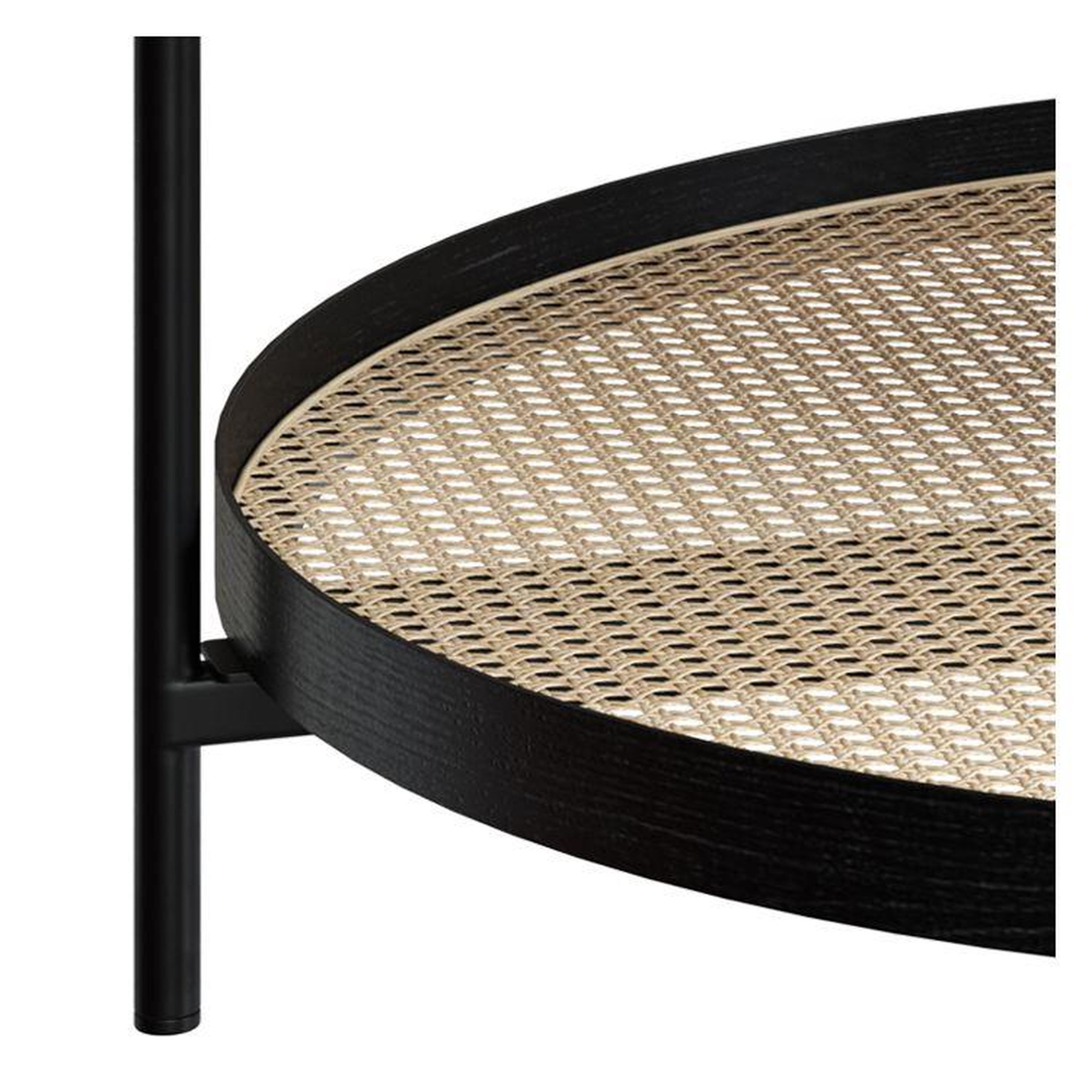 Voir la diapositive 6 : MAISON PAVANE Table basse en cannage et bois de mindi noir d84 cm-lukut