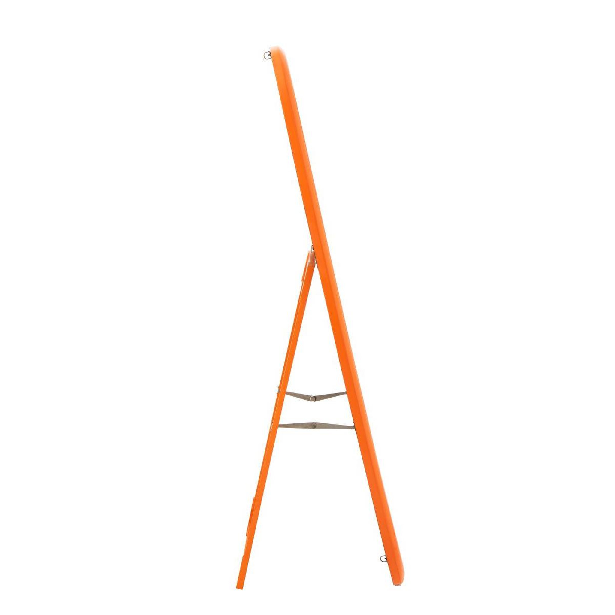 Voir la diapositive 2 : J-LINE Miroir sur Pied Design  Dewey  180cm Orange