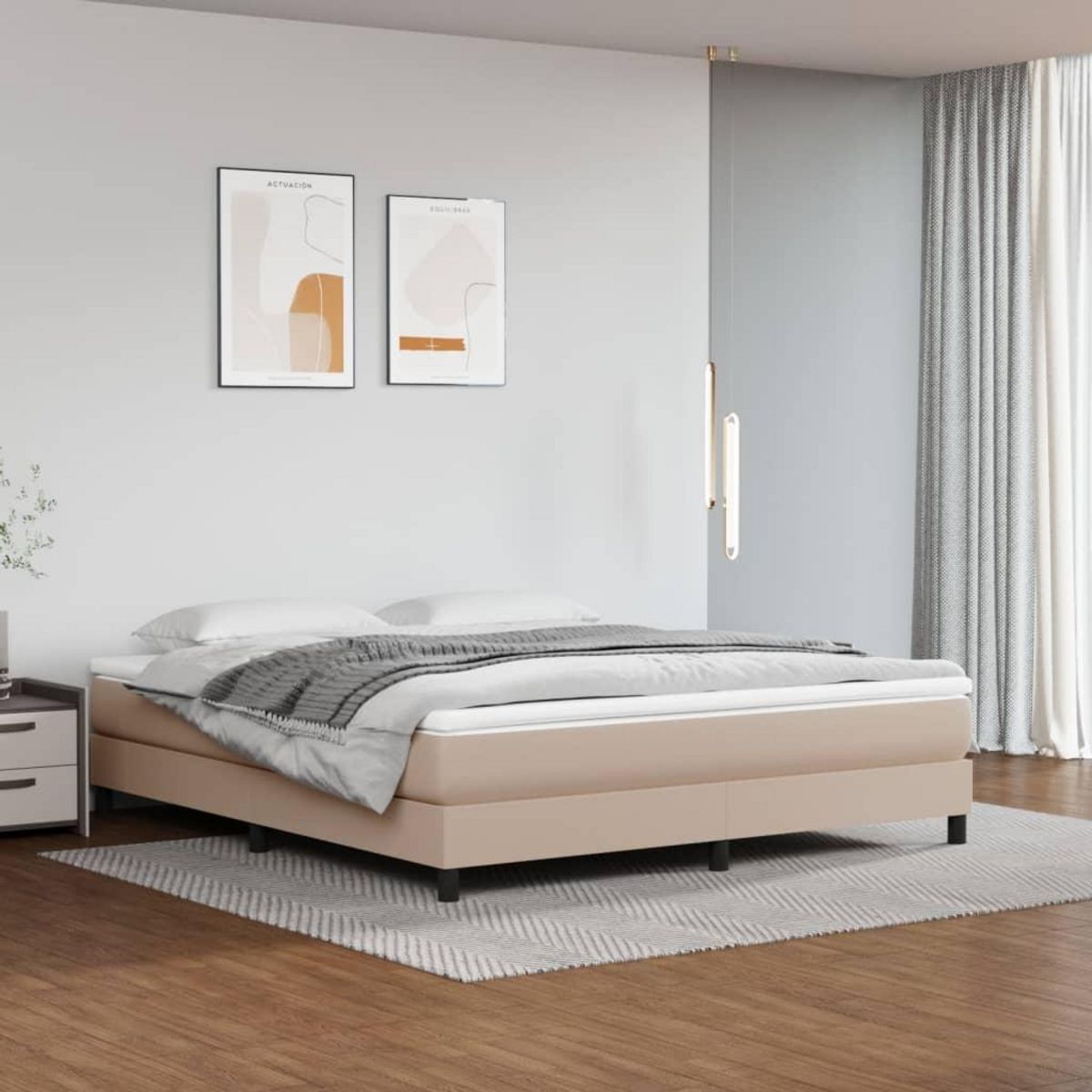 VIDAXL Cadre de lit sans matelas cappuccino 160x200 cm similicuir