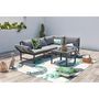 Voir la diapositive 6 : CONCEPT USINE Salon de jardin bas 4 places canapé inclinable TEORA
