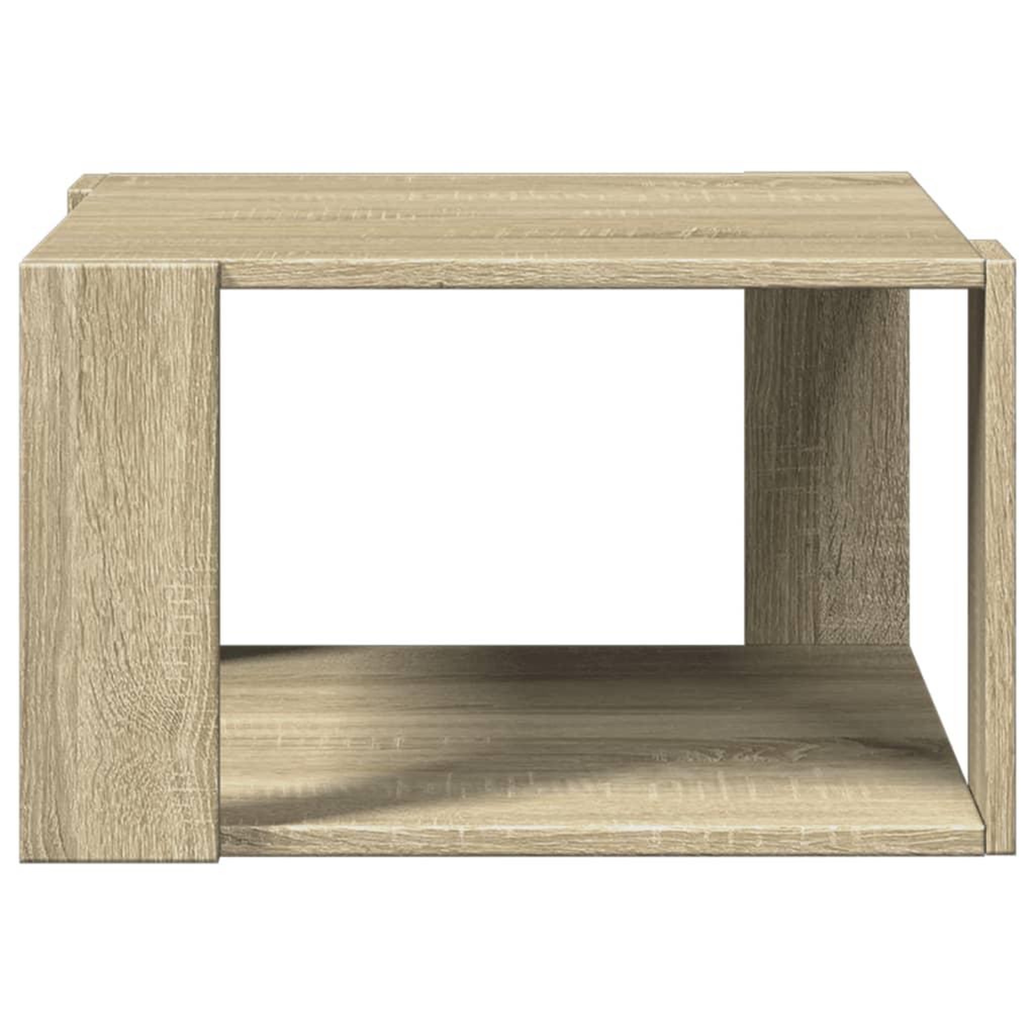 Voir la diapositive 5 : VIDAXL Table basse chene sonoma 51,5x51,5x30 cm bois d'ingenierie