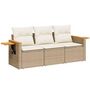 Voir la diapositive 2 : VIDAXL Salon de jardin avec coussins 3 pcs beige resine tressee