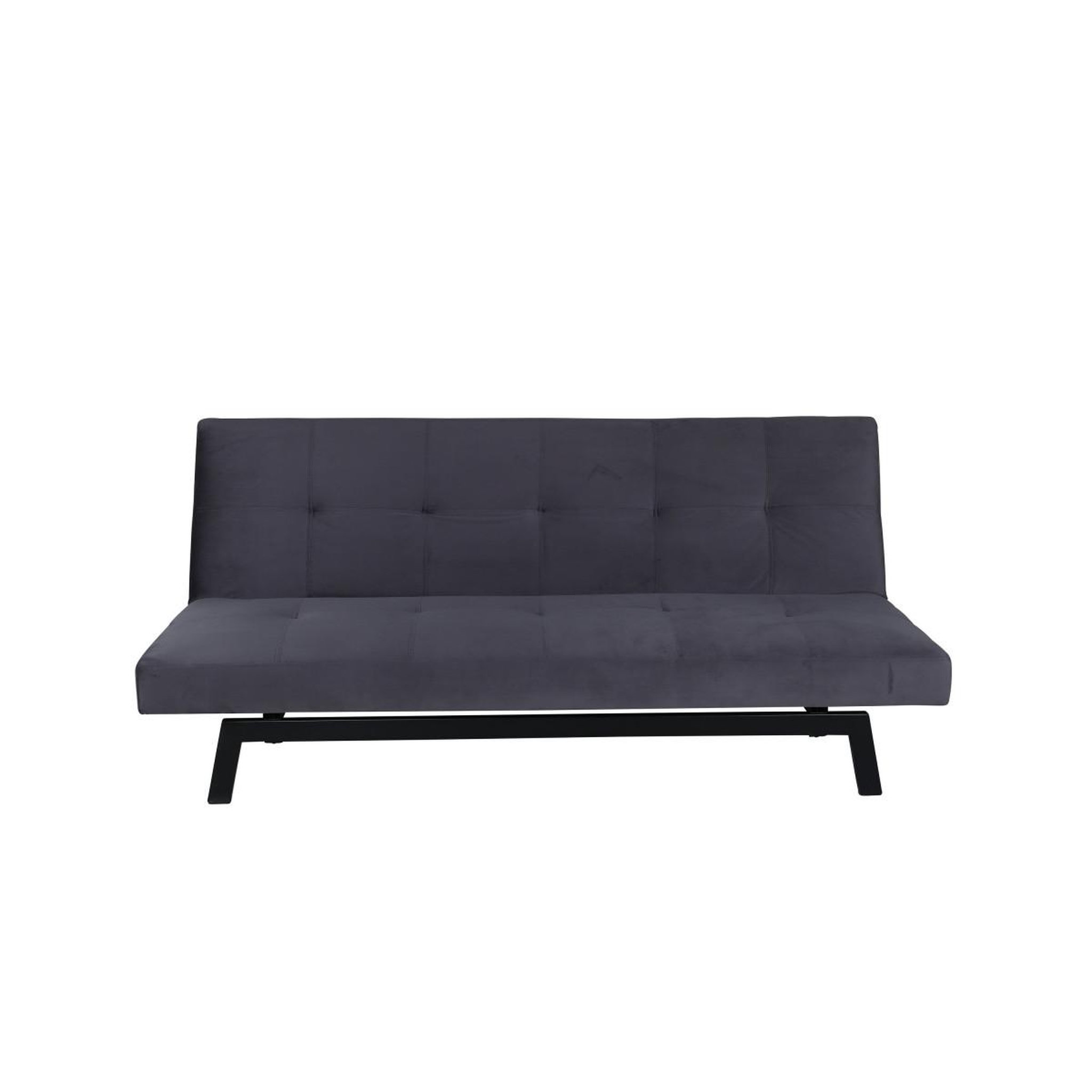 Voir la diapositive 2 : Paris Prix Canapé convertible en velours  bodil  180cm gris foncé