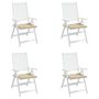 Voir la diapositive 4 : VIDAXL Coussins de chaise jardin lot de 4 beige 40x40x3cm tissu oxford