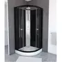 Aurlane Cabine de douche quart de rond noire 85x85 cm - GRAPHITE