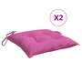Voir la diapositive 2 : VIDAXL Coussins de chaise lot de 2 rose 40x40x7 cm tissu