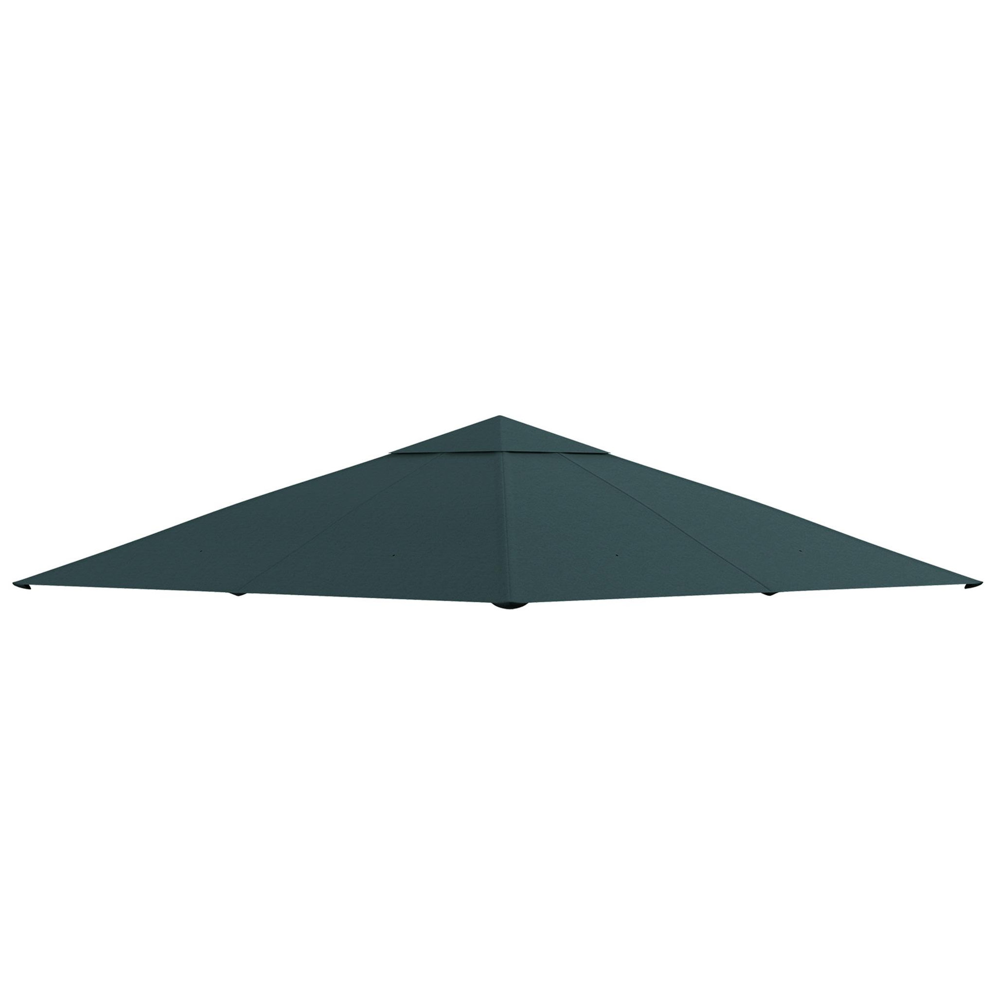 OUTSUNNY Toile de rechange pour pavillon tonnelle tente 3 x 3 m polyester haute densité 180 g/m² revêtement PA anti-UV gris
