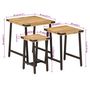 Voir la diapositive 6 : VIDAXL Tables basses gigognes 3 pcs bois massif de manguier et fer