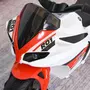 HOMCOM Porteur enfants moto de course effets musicaux et lumineux coffre rangement rouge blanc