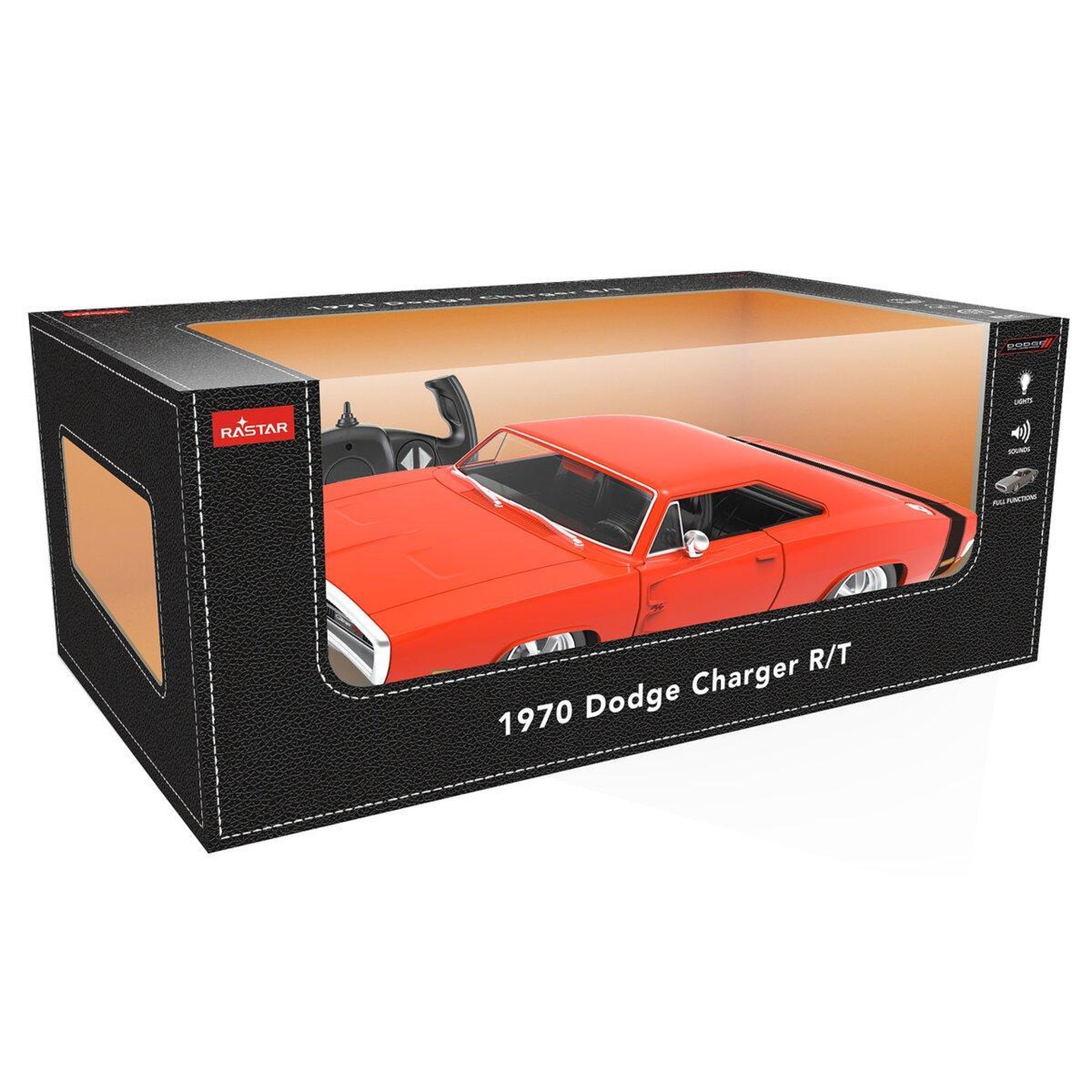 Voir la diapositive 2 : Jamara Dodge Charger R/T 1970  2,4GHz 1:16 - red