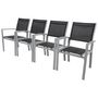 Voir la diapositive 4 : Habitat et Jardin Fauteuil jardin Alu/Textilène  Tropic  - Phoenix - Noir - Lot de 2