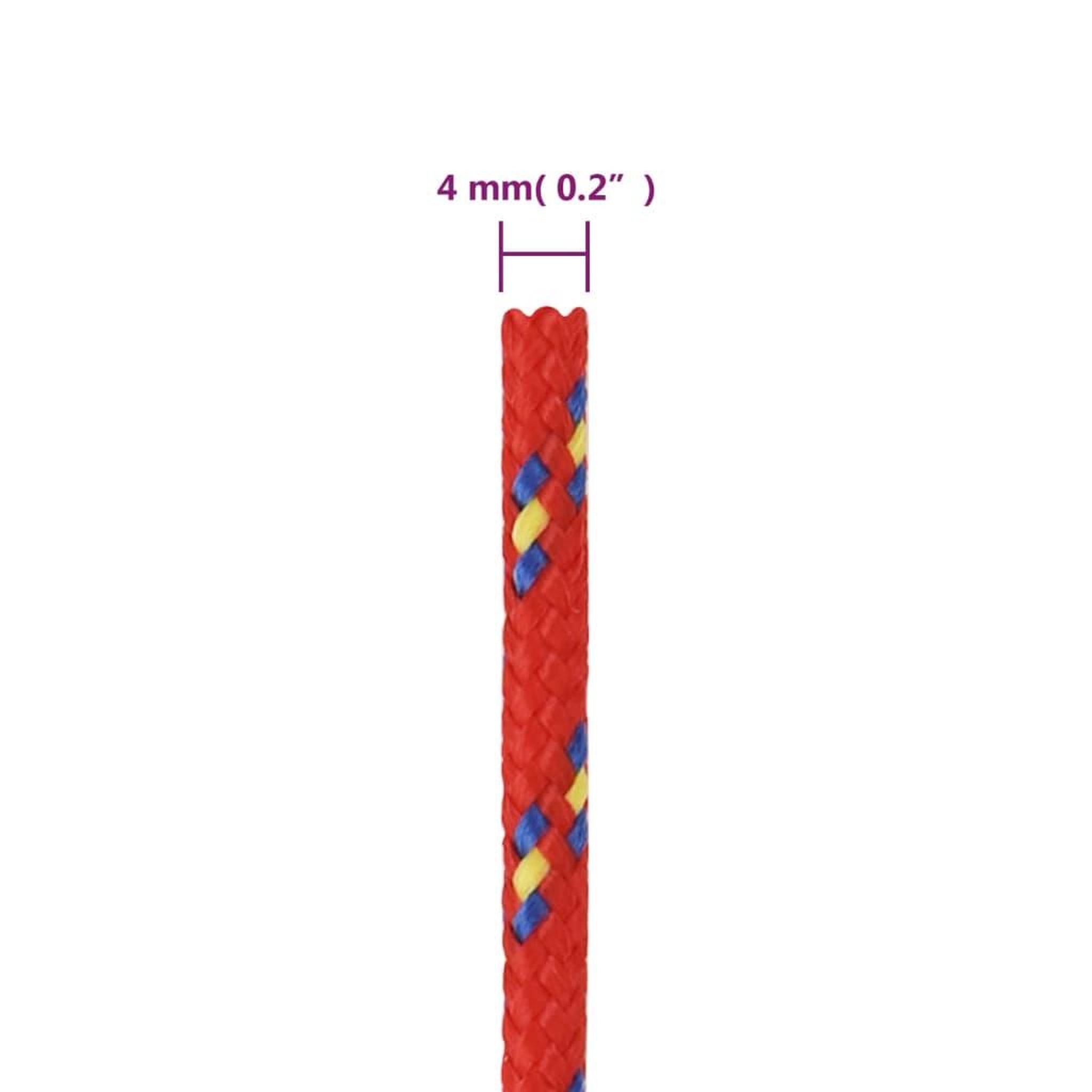 Voir la diapositive 6 : VIDAXL Corde de bateau Rouge 4 mm 25 m Polypropylene
