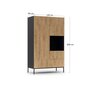 Voir la diapositive 4 : BEST MOBILIER Felicia - armoire - effet bois et noir - 120x200 cm