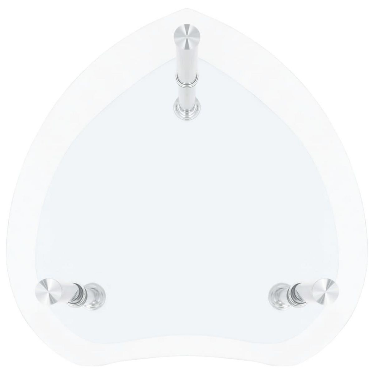 VIDAXL Table d'appoint 2 niveaux Transparent 38x38x50 cm Verre trempe