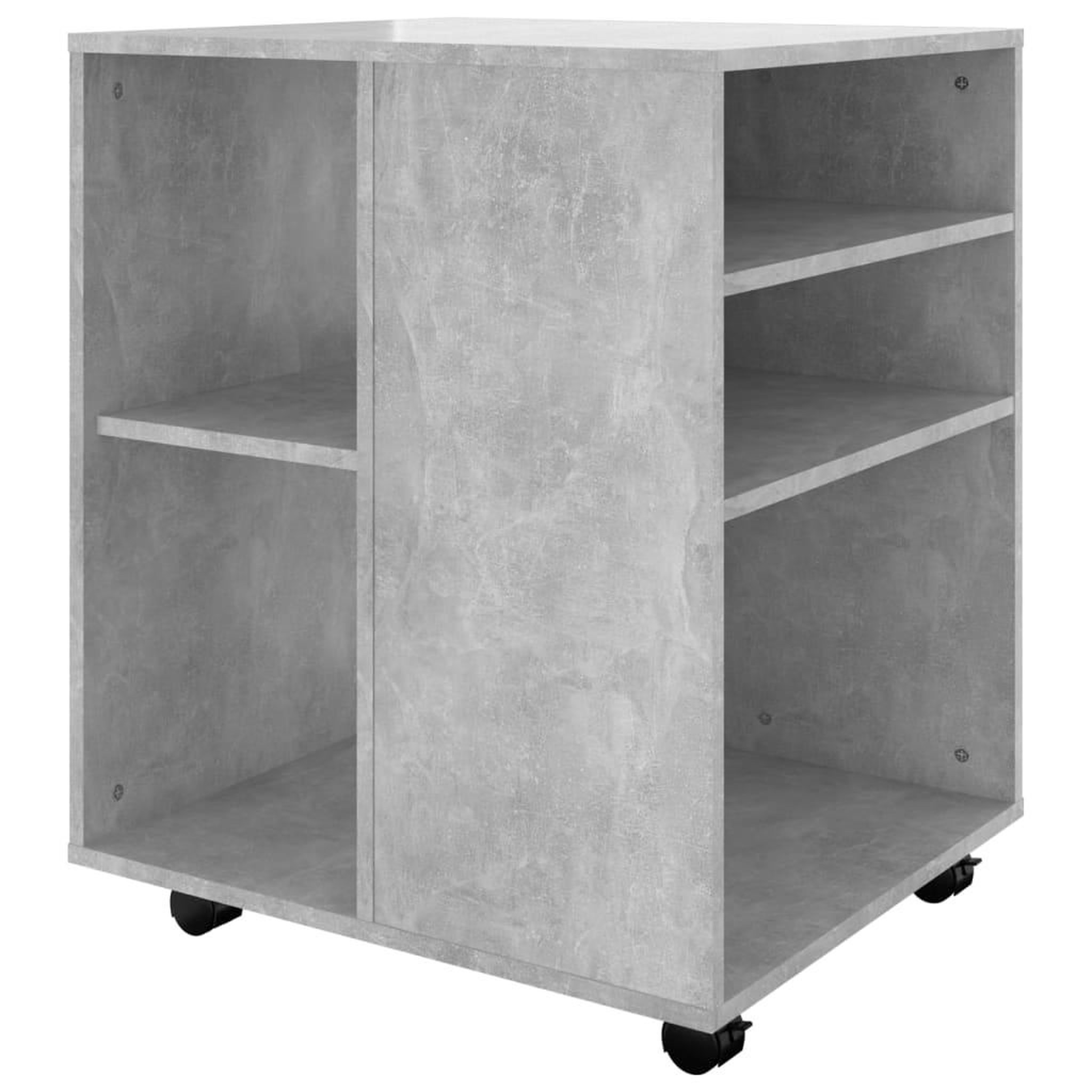 Voir la diapositive 5 : VIDAXL Armoire a roulettes Gris beton 60x53x72 cm Bois d'ingenierie