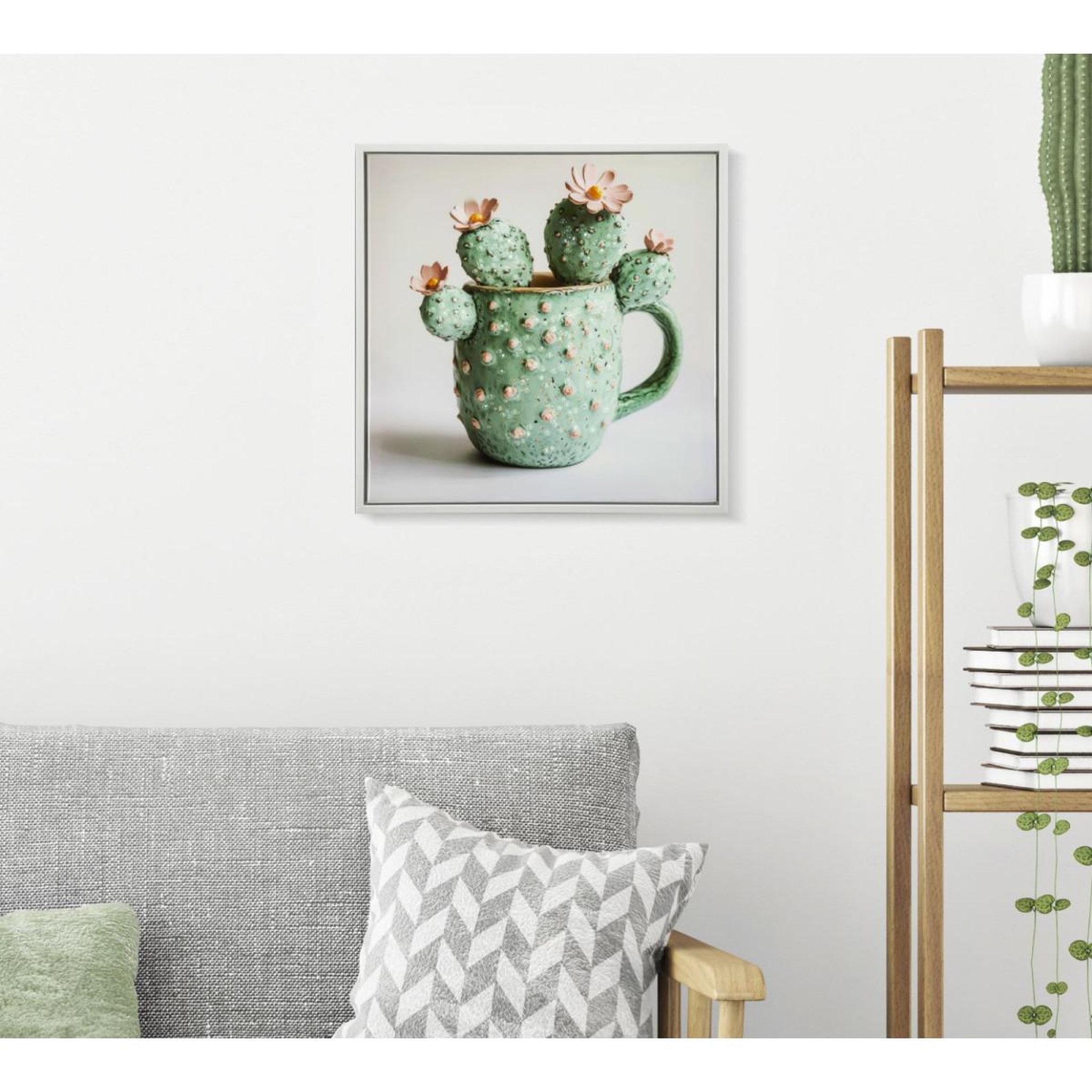 Voir la diapositive 5 : Paris Prix Tableau imprimé  cactus iii  40x40cm multicolore