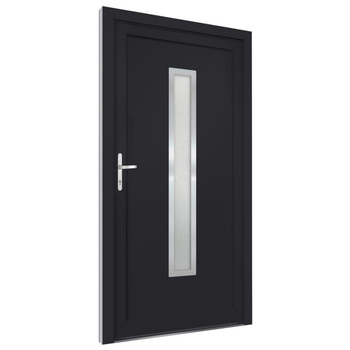 VIDAXL Porte d'entree anthracite 88x200 cm PVC
