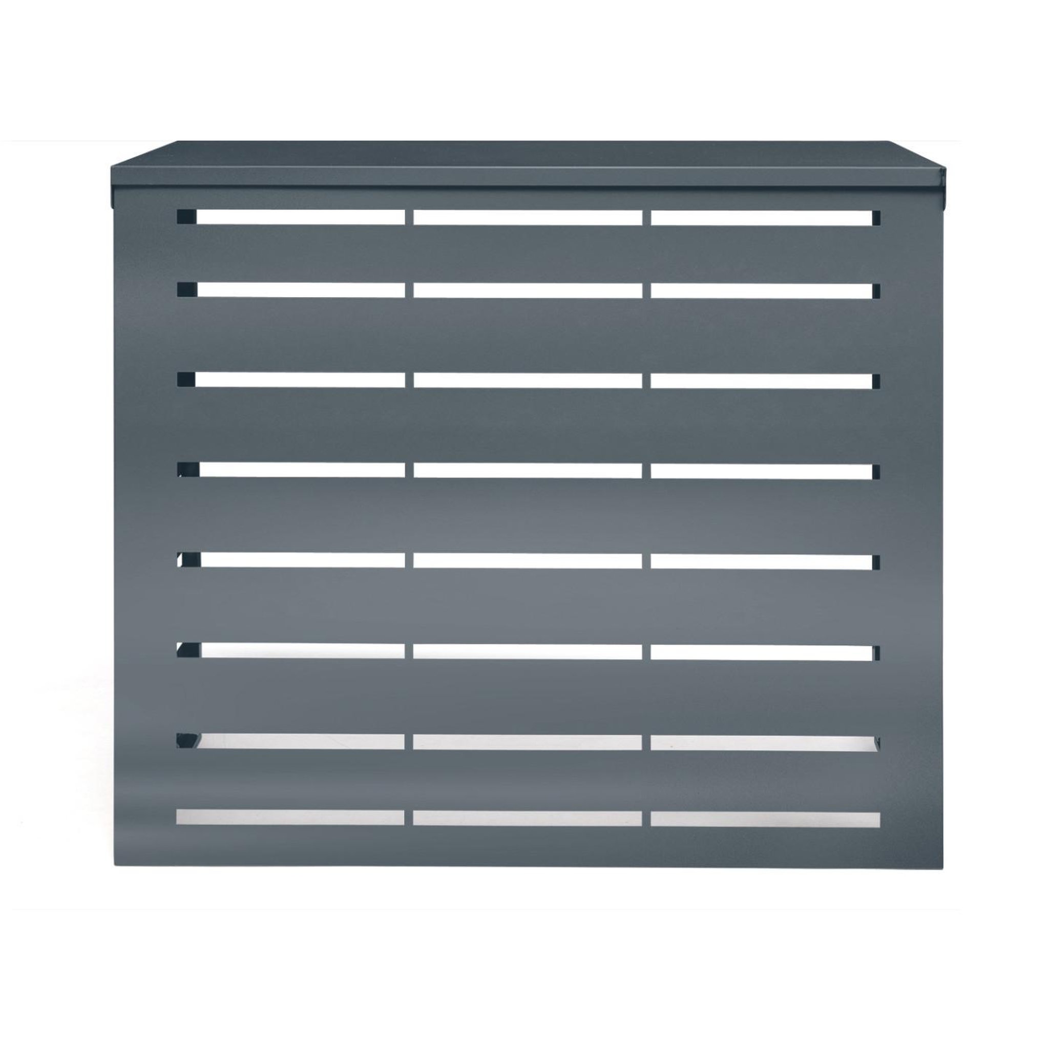 Voir la diapositive 3 : ID MARKET Cache climatiseur en métal gris anthracite protection unité extérieur 110 x 55 x 80 cm