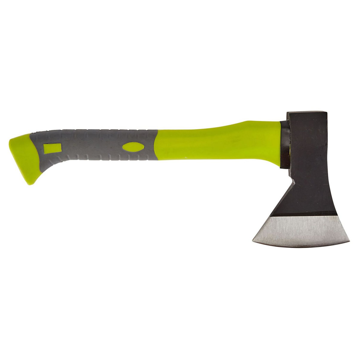 TOTAL Hache 800g - Manche Fibre Ergonomique, Lame Acier Carbone Tranchante, Outil Polyvalent Bricolage, Camping & Jardinage