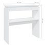 Voir la diapositive 6 : VIDAXL Table console blanc 80x30x80 cm bois d'ingenierie