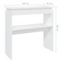 Voir la diapositive 6 : VIDAXL Table console blanc 80x30x80 cm bois d'ingenierie