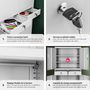 Voir la diapositive 4 : tectake Armoire de classement en métal en acier lâqué époxy gris clair