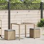 Voir la diapositive 2 : VIDAXL Tabourets de jardin avec coussins lot de 2 beige resine tressee