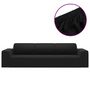 Voir la diapositive 2 : VIDAXL Housse extensible de canape 4 places Noir Jersey de polyester