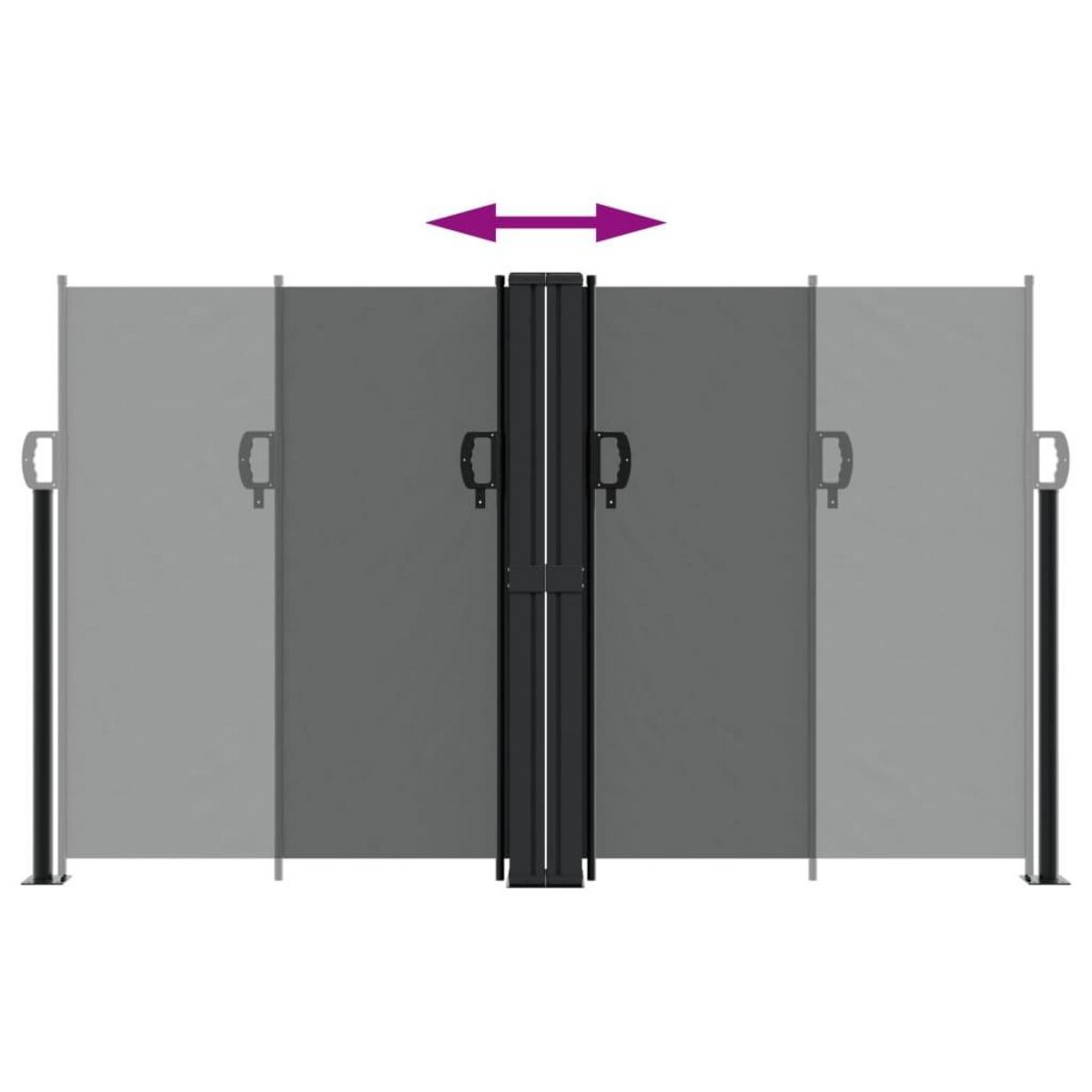 VIDAXL Auvent lateral retractable anthracite 140x600 cm