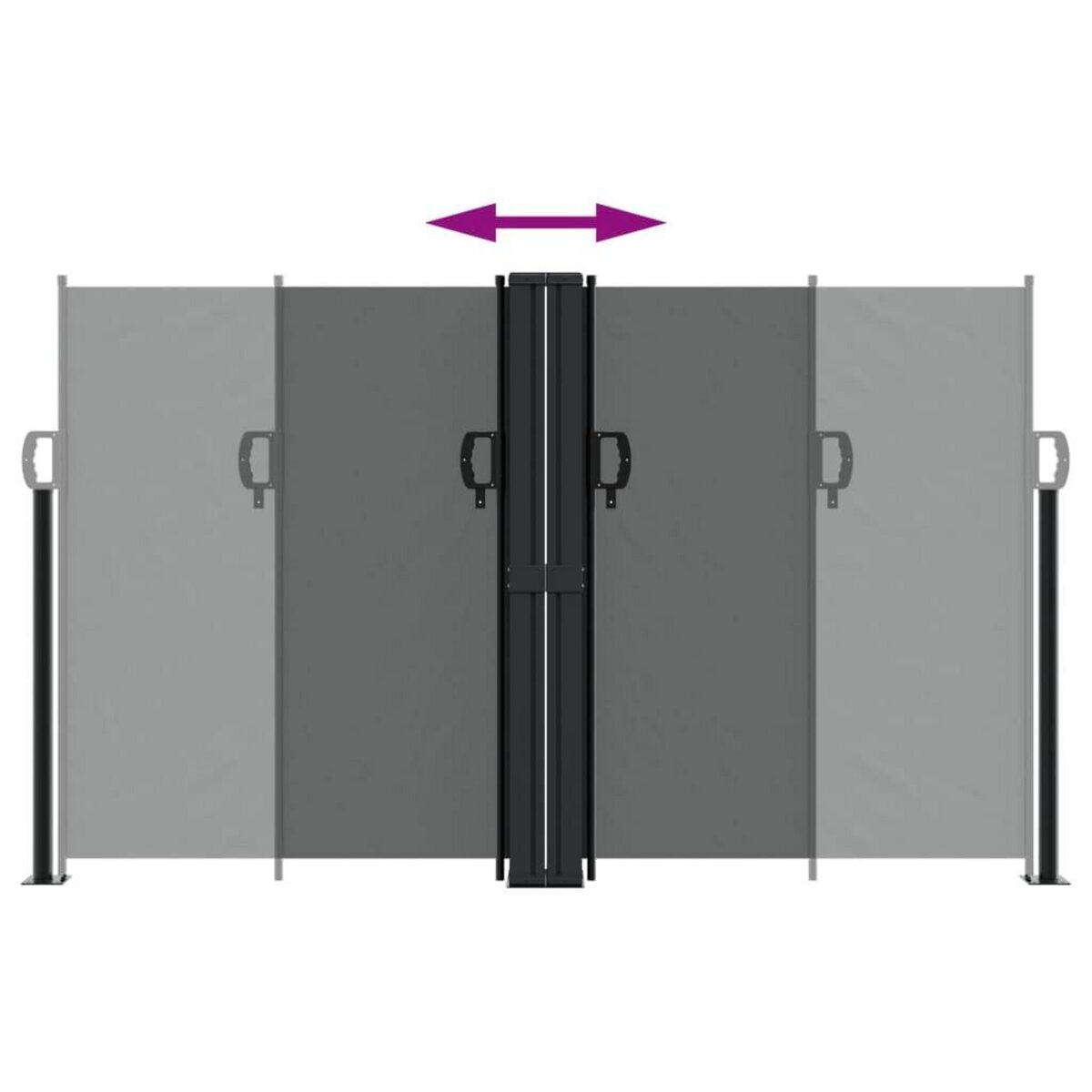 VIDAXL Auvent lateral retractable anthracite 140x600 cm