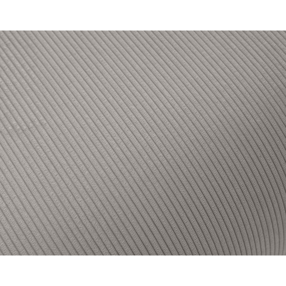 LISA DESIGN Albane - pouf en velours côtelé pieds bois foncé