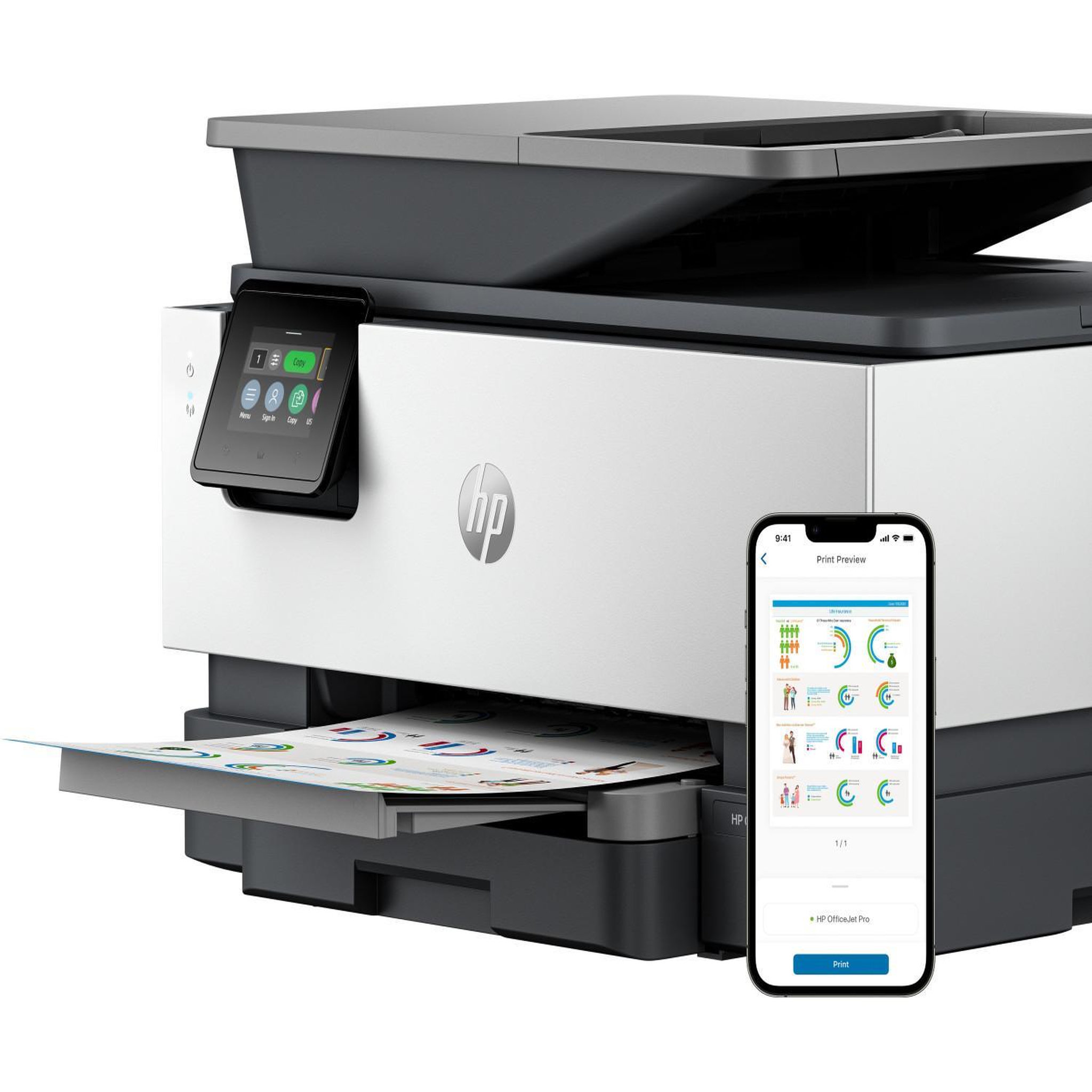 Voir la diapositive 3 : HP Imprimante laser multifonction hp 4v2n0b 9120b a4 4800x1200 dpi 20 ppm wi-fi noir blanc