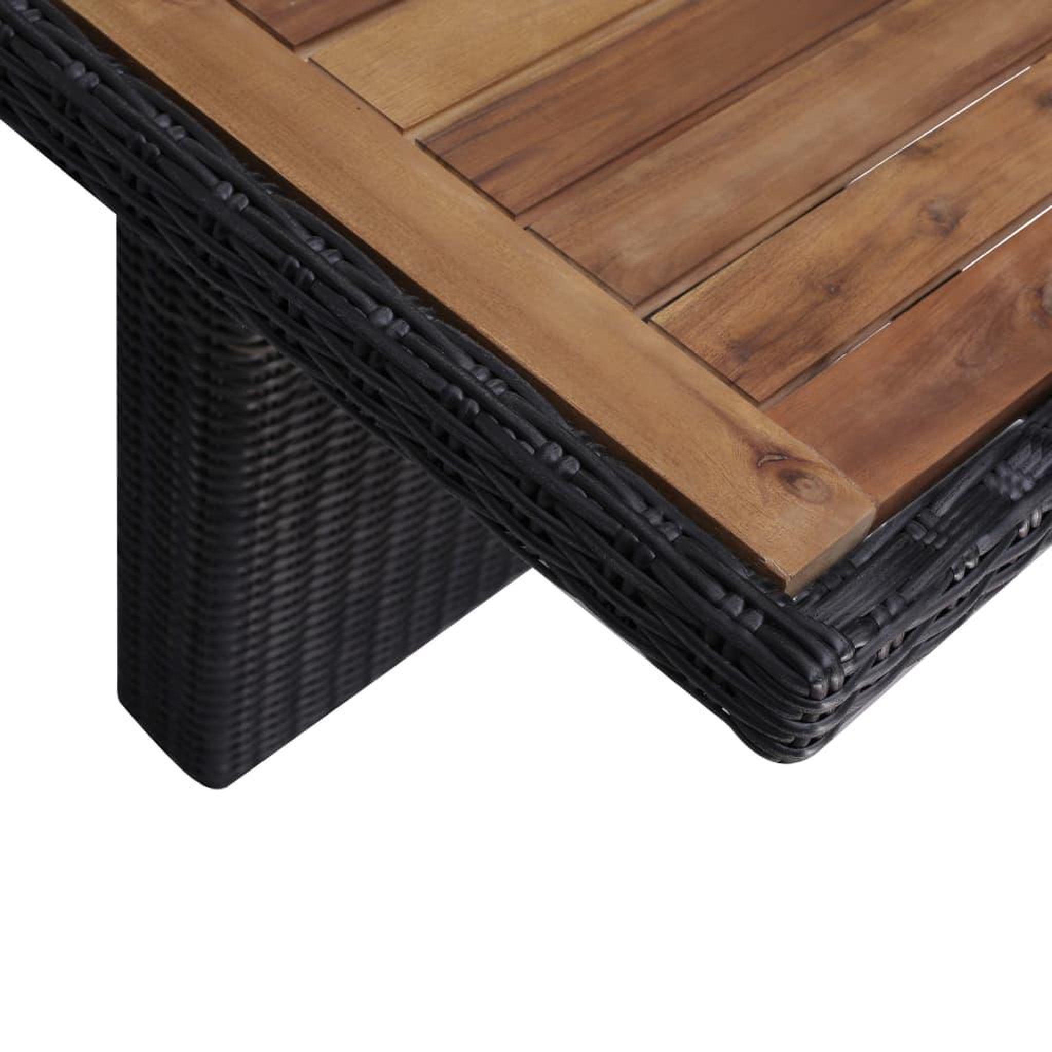 Voir la diapositive 3 : VIDAXL Ensemble a manger d'exterieur 7 pcs Resine tressee Noir