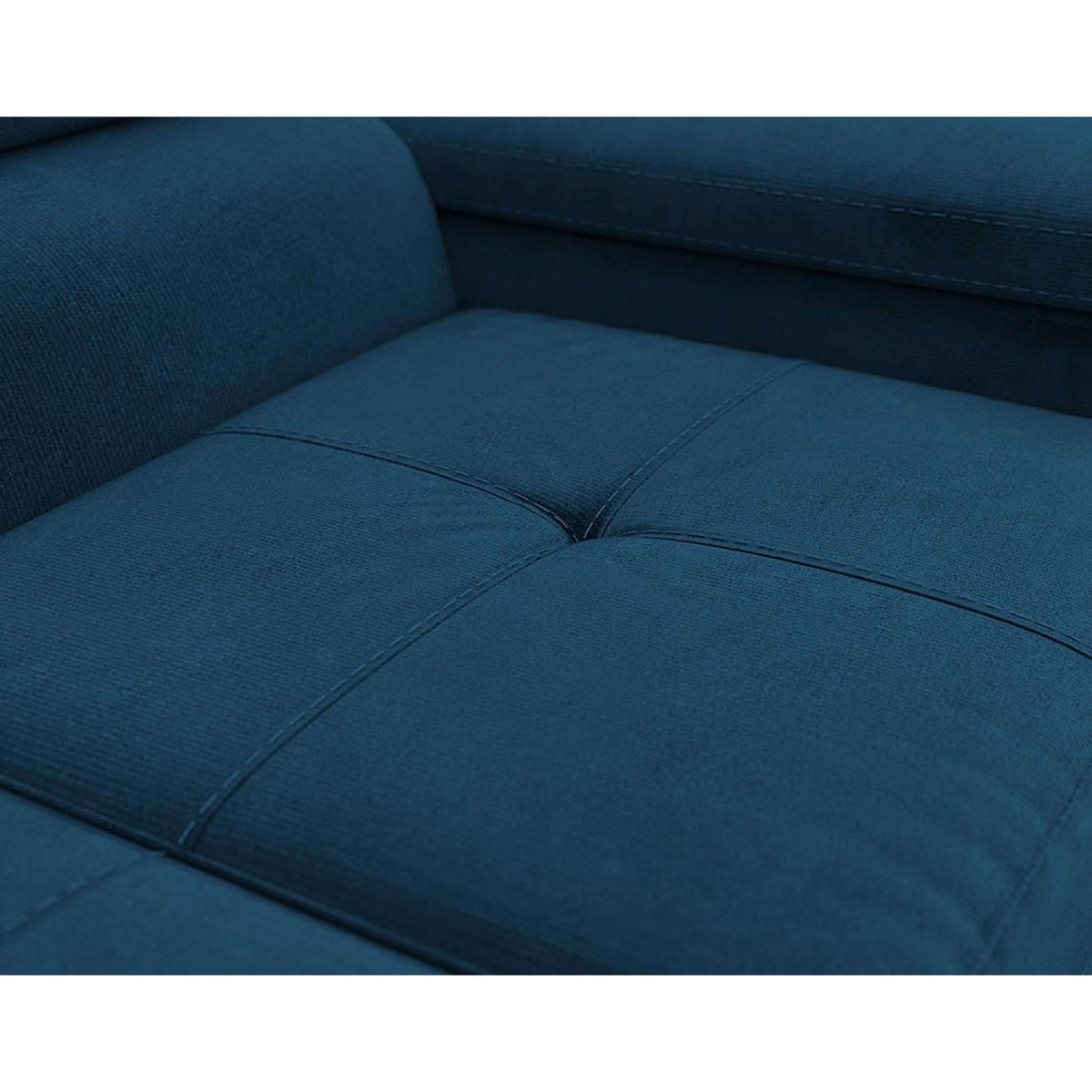 BEST MOBILIER Pablo - canapé droit 2 places avec têtières ajustables - en velours