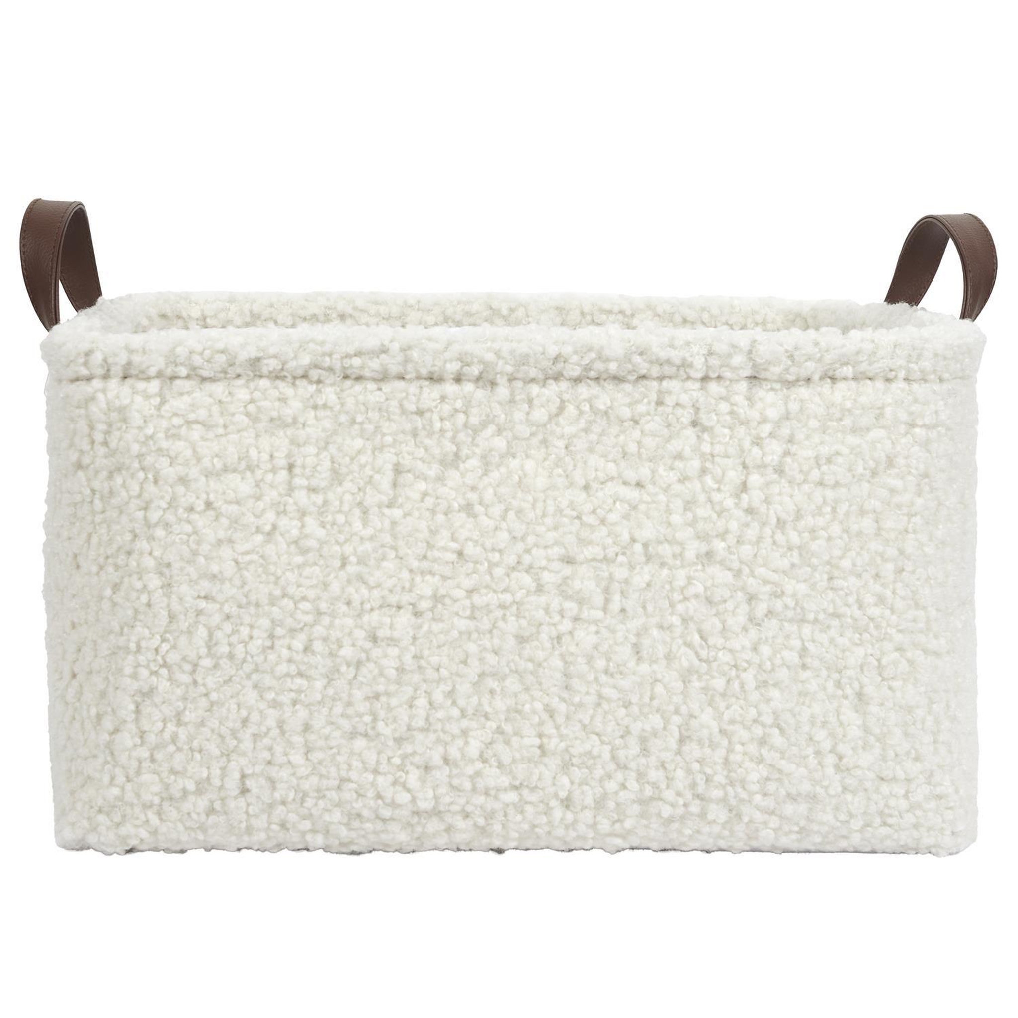 Voir la diapositive 4 : The Home Deco Factory Lot de 3 paniers de rangement en bouclette - blanc