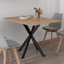 Voir la diapositive 5 : ID MARKET Table console pliable ALIX 2-4 personnes pied araignée bois et noir 103 x 76 cm