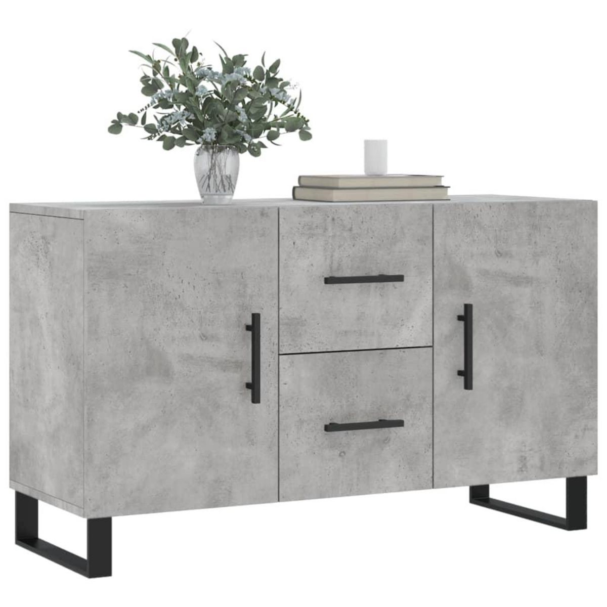 VIDAXL Buffet gris beton 100x36x60 cm bois d'ingenierie