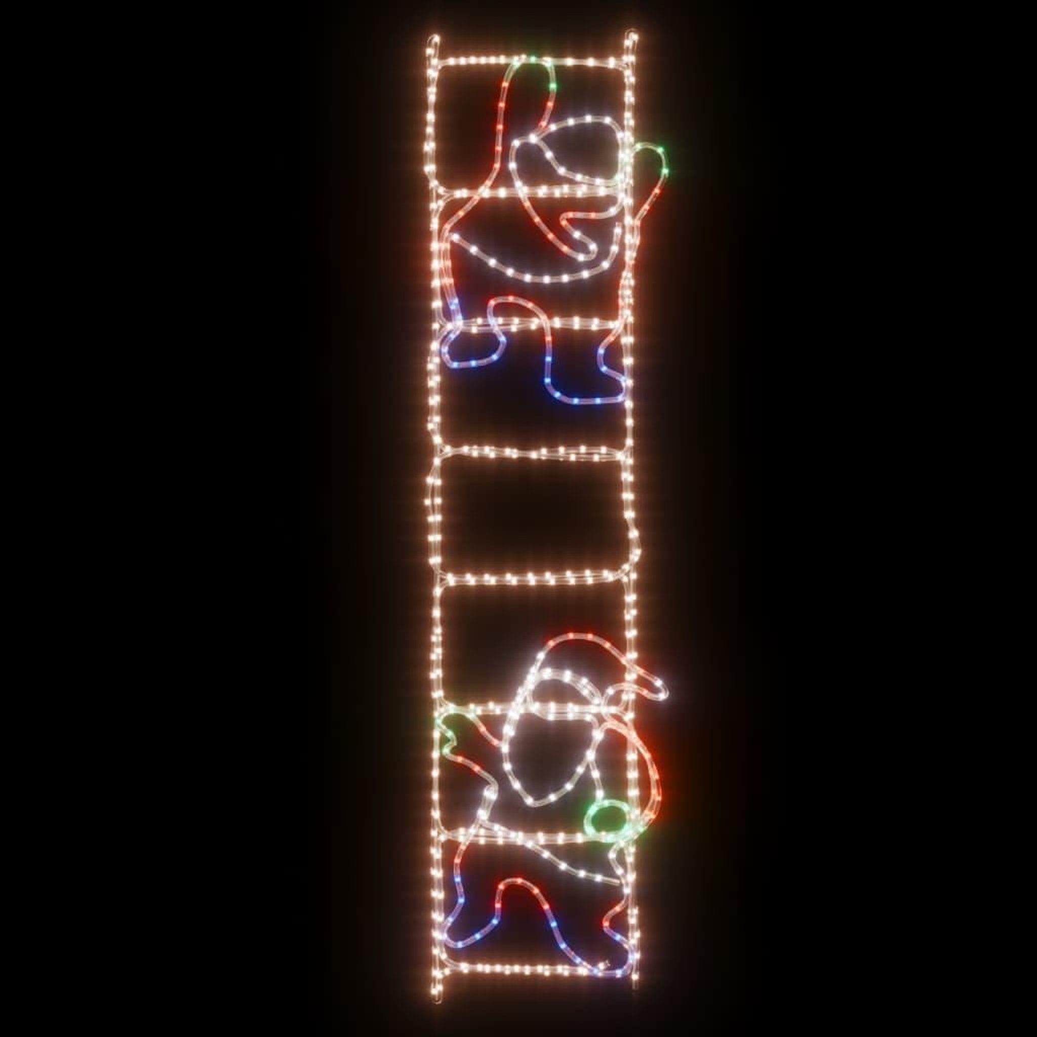 Voir la diapositive 3 : VIDAXL Figurine Pere Noël sur echelle pliable avec 552 LED 50x200 cm