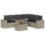 Voir la diapositive 2 : VIDAXL Salon de jardin avec coussins 7 pcs gris clair resine tressee
