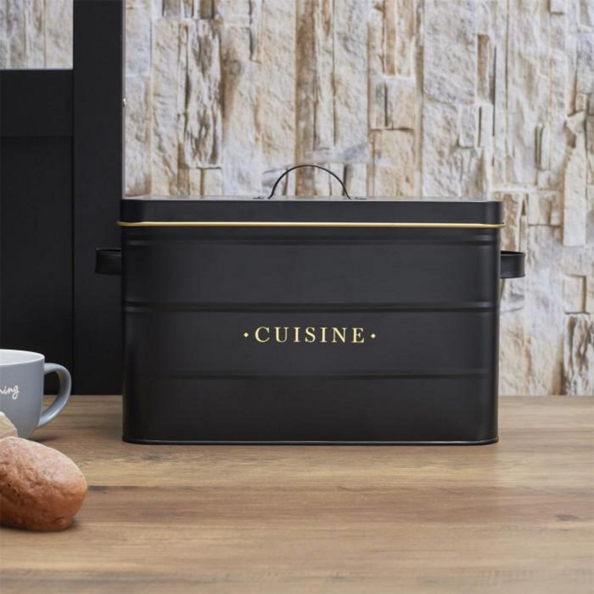 Paris Prix Boîte à Cuisine en Métal  Lounge  33cm Noir