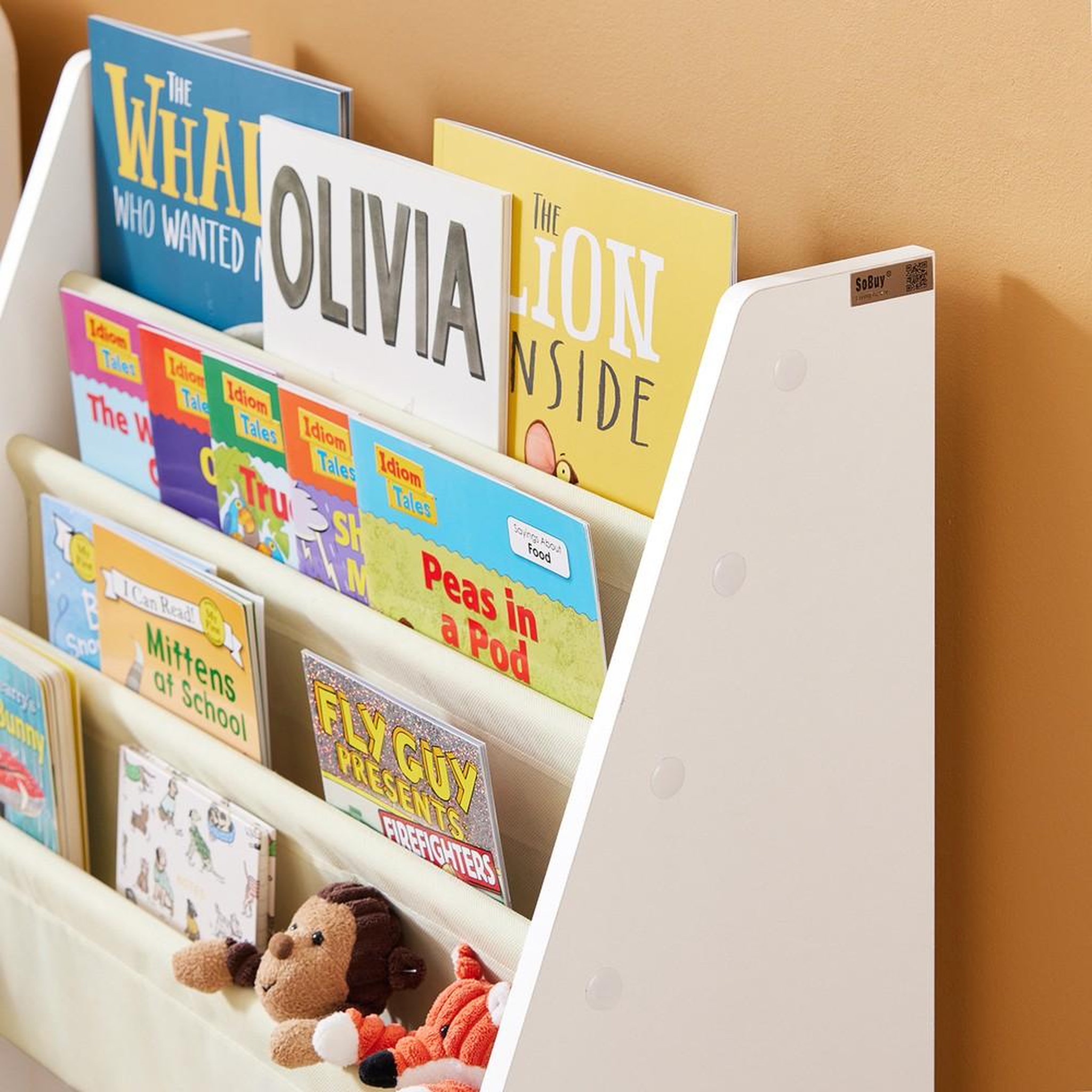 Voir la diapositive 6 : SOBUY SoBuy - Bibliothèque Enfant à 4 compartiments - Moderne - FRG225