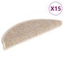 Voir la diapositive 2 : VIDAXL Tapis d'escalier autocollants 15 pcs 56x17x3 cm Beige clair