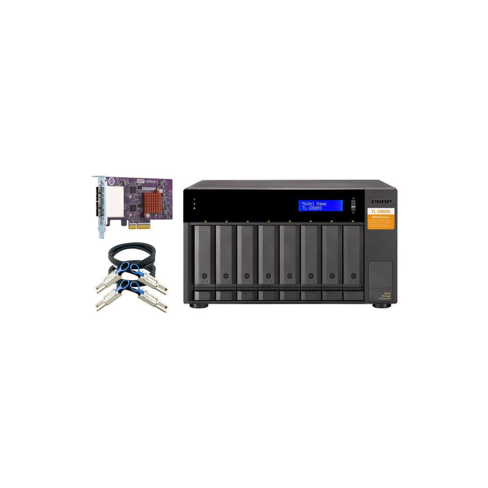 Voir la diapositive 2 : Qnap Qnap tl-d800s boîtier de disques de stockage boîtier disque dur/ssd noir, gris 2.5/3.5
